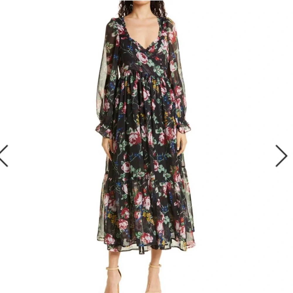 BYTIMO Floral Wrap Bodice Long size S - Picture 1 of 6